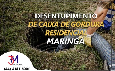 Serviço de Desentupimento de Caixa de Gordura Residencial em Maringá