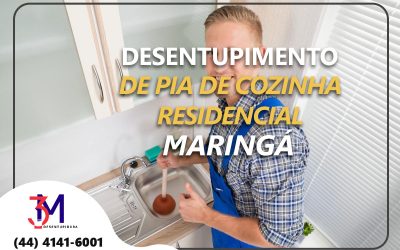 Serviço de Desentupimento de Pia de Cozinha Residencial em Maringá