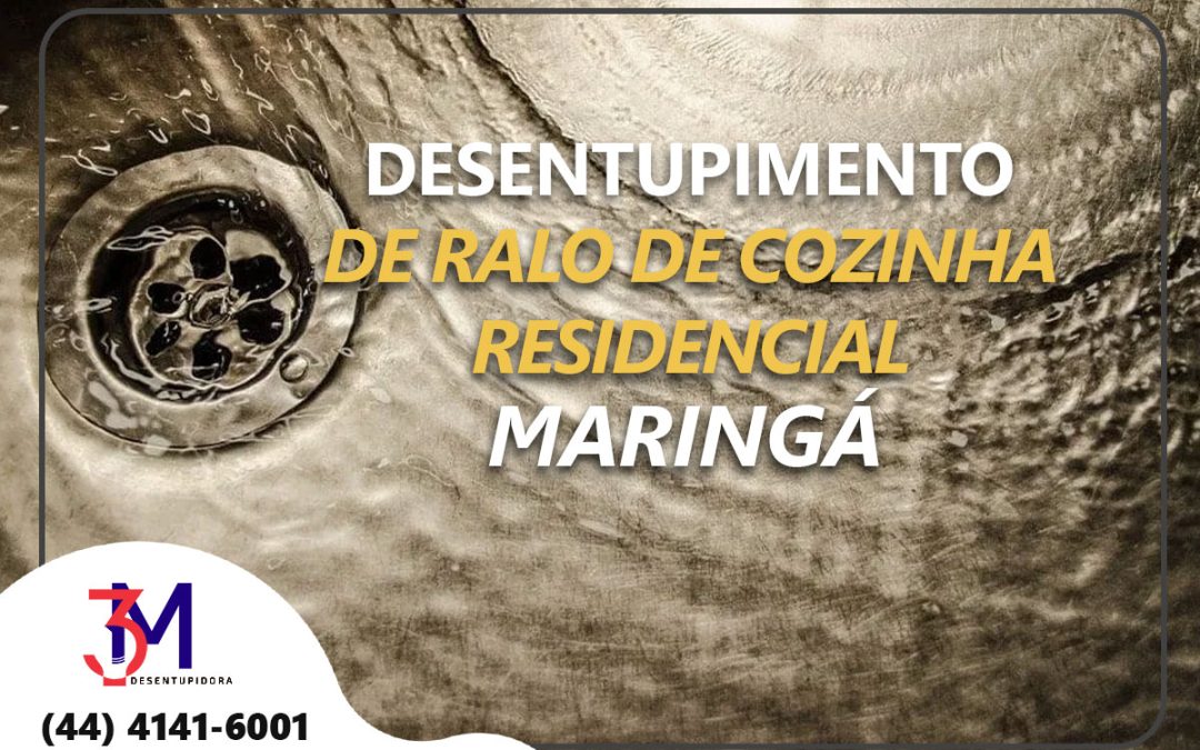 Serviço de Desentupimento de Ralo de Cozinha Residencial em Maringá